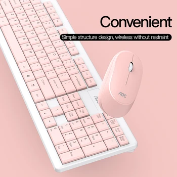 Trådløs Mus Og Tastatur Sæt USB-Pink Tastaturer Tavs Office-Gaming-lyd fra Tastatur, Mus Combo Til Bærbare Laptop, Desktop-PC