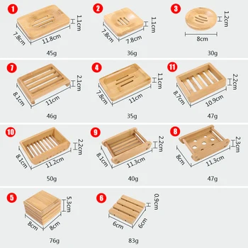 Træ-Sæbe Retter Bambus Soap Magasin Holder Sæbe Rack Plate Box Beholder Bærbare til Hjemmet Badeværelse STSF666