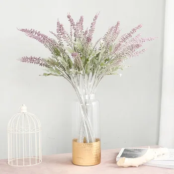 Tuftede Lavendel, Salvie med blade plast kunstige blomster indie rum udsmykning flores artificiales bryllup dekoration