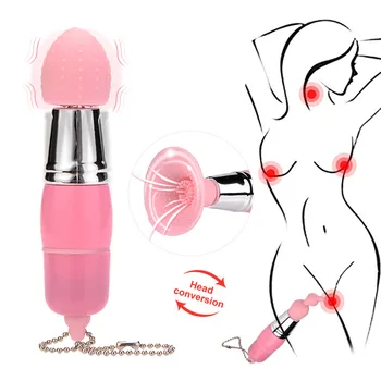 Tunge Vibratorer Tre-stykke Græskar Mini AV Stang vibration Massage Sex Shop Mundtlig Slikning Klitoris Stimulator sexlegetøj Til Kvinde