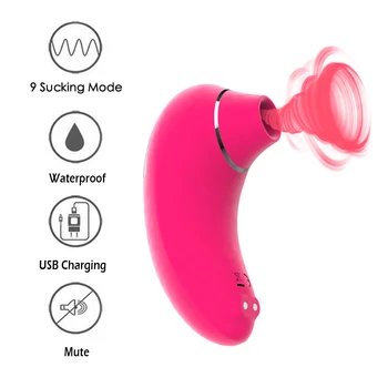 Tungen Vibrerende Brystvorte Vibratorer Til Kvinder Oral Vaginal Stimulator USB Charge Sugende Vibrator Klitoris Sucker sexlegetøj Til Voksne