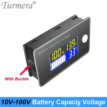 Turmera 12V 24V, 36V 48V 60V 72V Li-ion-Lifepo4 Bly-syre Batteri Kapacitet Indikator Display LCD-Voltmeter Temperatur Meter Test