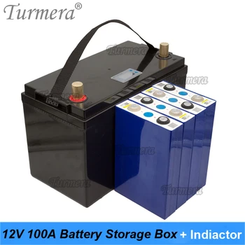 Turmera 12V Batteri opbevaringsboks Indikator for 3,2 V Lifepo4 Batterier 100Ah Samle til solfanger eller Uafbrudt Strømforsyning