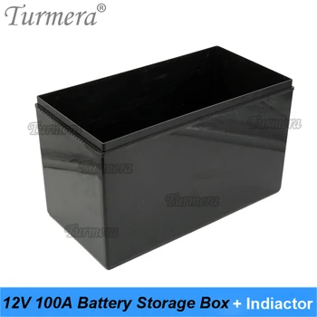 Turmera 12V Batteri opbevaringsboks Indikator for 3,2 V Lifepo4 Batterier 100Ah Samle til solfanger eller Uafbrudt Strømforsyning