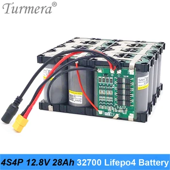 Turmera 4S4P 12.8 V 28Ah 32700 Lifepo4 Batteri med 4S 40A Afbalanceret BMS for El-Båd og Uninterrupted Power Supply 12V