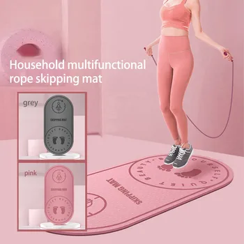 Tykkere Anti-støj Fitness-Måtten yogamåtte Rope Skipping Mat Silent Noise gulvmåtte Husstand Rope Skipping Mat Gratis Fragt 2021
