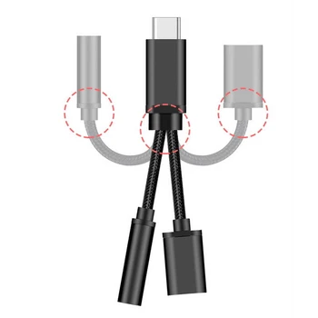 Type C Til 3,5 mm Jack Øretelefon Opladning Kabel Konverter USB 3.0 Til Type C-OTG-Adapteren Til MacbookPro Type-C Telefon Tilbehør
