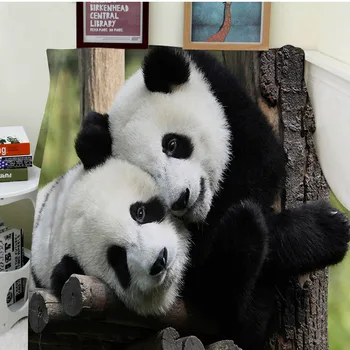 Tæpper Komfort Varme Bløde Hyggelig Aircondition Nem Pleje maskinvask Sjove Panda Knus Kunst