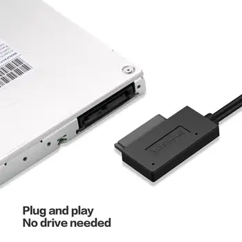 USB 2.0 Til Mini Sata II 7+6 13Pin Adapter Omformer Kabel Til Bærbar computer, DVD - /CD-ROM-Drev På Lager Forbindelser Opladning Kabel