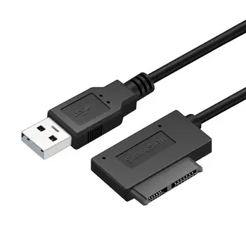 USB 2.0 Til Mini Sata II 7+6 13Pin Adapter Omformer Kabel Til Bærbar computer, DVD - /CD-ROM-Drev På Lager Forbindelser Opladning Kabel