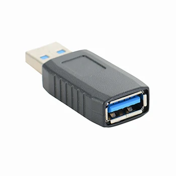 USB 3.0 Adapter Stik Mandlige og Kvindelige Extender M-F Konverter Koblingen Changer Holdbar Converter til PC Laptop, Sort/Blå