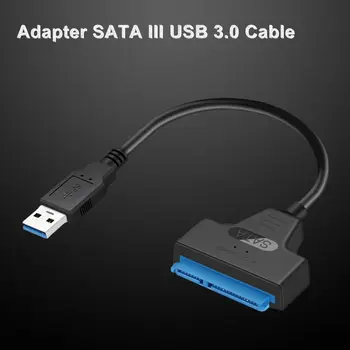 USB 3,0 Til 2,5 tommers SATA-Harddisk Adapter Kabel SDD SATA Til USB 3.0-Converter-Sort