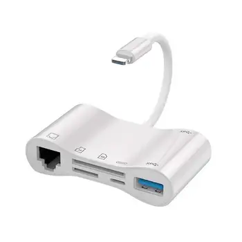 USB-Ethernet USB 3.0 til RJ45 Hub 10/100Mbps Ethernet-Adapter netværkskort USB Lan-3.0 OTG-Adapteren SD-Kort-Læser Til iPhone, iPad