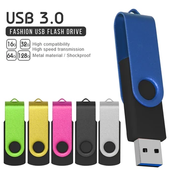 USB-Flash-Drev vandtæt pendrive cle USB 3.0-Pen-Drev 128GB 32GB, 64GB 16G 4GB høj hastighed memoria usb flash disk brugerdefinerede logo