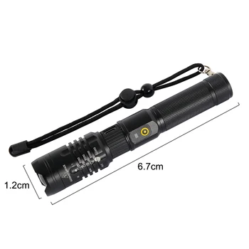 USB-Genopladelige LED Lommelygte Torch XHP50.2 Ultra Lys Lommelygte Zoom LED Lommelygte Jagt Lampe Hånd Lys Bruge 18650 Batteri