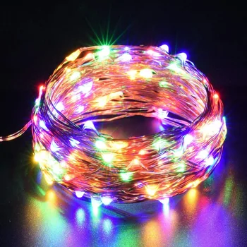 USB LED String Fe-Lys 2-10M LED String Lys Sølv Wire Garland Drevet af Fe lys til Hjemmet Bryllup Fest Dekoration