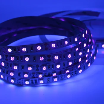 UV-5050 SMD Led Strip light 60leds/m 395-405nm Ultraviolet Ray LED Diode Bånd Lilla Fleksibel Tape til DJ Fluorescens i UV-Lampen