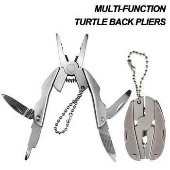 Udendørs Mini Folde Muilti-funktionelle Tang Klemme Nøglering Udendørs Vandreture Af lommen multitools kniv 2021