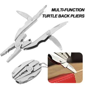 Udendørs Mini Folde Muilti-funktionelle Tang Klemme Nøglering Udendørs Vandreture Af lommen multitools kniv 2021