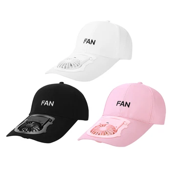 Udendørs USB-Opladning Fan Baseball Cap solhat 3 Hastighed for Teenagere, Voksne Cool Sun-hat Sort Pink Hvid Par hat Med Fans