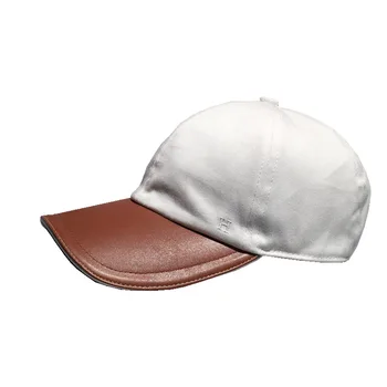 Unisex Far Hat Baseball Cap Herre Bomuld PU Randen Hvid Sort Rejse Justerbar Lukning Stilfulde Dame Hat