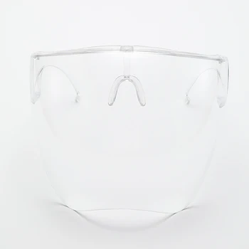 Unisex Farverige Eye Shield Visir Wrap Skjold Stort Spejl solbriller Halvdelen ansigtsskærm Guard Beskytter Ansigt Maske Anti-Mask spray