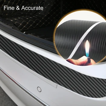 Universal 3D Carbon Fiber Scuff Plate Auto Døren Kant Vindueskarm Strimler Protector Anti Ridse Vagter For Bil Klistermærker Tilbehør