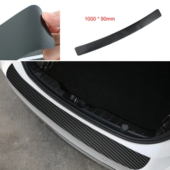 Universal 3D Carbon Fiber Scuff Plate Auto Døren Kant Vindueskarm Strimler Protector Anti Ridse Vagter For Bil Klistermærker Tilbehør