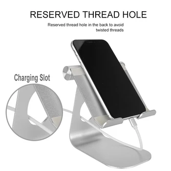 Universal Justerbar Aluminium Tablet Stå Desktop Phone Holderen Til iPhone, iPad, Samsung, Huawei Tablet Tilbehør