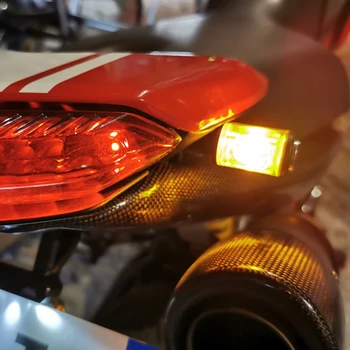 Universal Motorcykel LED-blinklys Lys Moto-Indikatoren Blinker Aluminium Legering Flasher Lampe med Max 12V Signaler