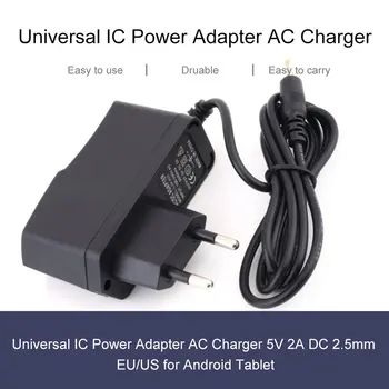 Universal Sort IC Power Adapter AC Oplader DC 5V 2A / 2000mA 2,5 mm EU/US Stik til Android Tablet-Laptop