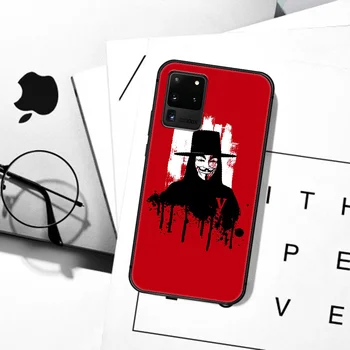 V for vendetta Film Phone Case For Samsung Galaxy S 6 7 8 9 10 E 20 UITRA FE 21 Kant Note 8 9 10 Plus sort Hoesjes Soft Cover