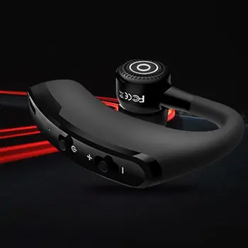 V9 Hængende øre Bluetooth-kompatible hovedtelefoner Stereo Håndfri trådløse headset Forretning headset Kørsel Opkald Sport hovedtelefoner