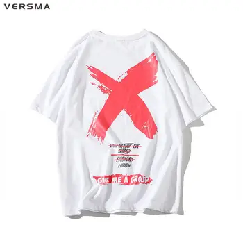 VERSMA koreansk Stil Harajuku Ulzzang Graffiti Print T-shirt Mænd Hip Hop Streetwear Par Oversize Tshirt Mænd Kvinder Dropshipping