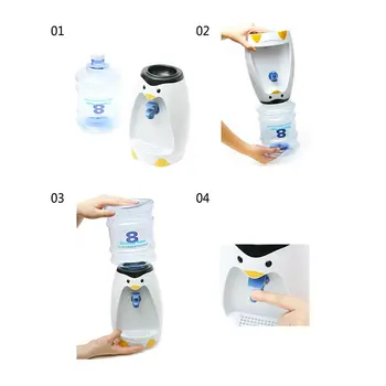 Vand Dispenser Penguin Form Mini Drinks Dispenser med vandtank, og Tryk på for at Hjemmet Møder Skolens Kontor Ingen Varme