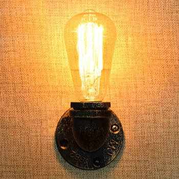 Vand-Rør Retro Loft væglampe Industrielle Strygejern Rust væglamper Vintage E27 LED Væg Sconce Lamper til Hjemmet Stue, Soveværelse