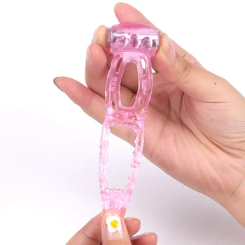 Varig Ring Finger Vibrationer Sex Legetøj Jelly Vibrator Sex Voksen Justerbar Voksen Legetøj Værktøjer Klitoris Vibrerende Penis Ring