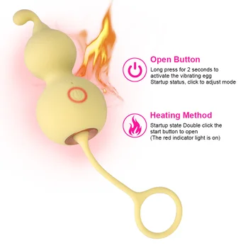 Varme G-spot Massager Græskar Form Vibrerende Æg Sex Legetøj til Kvinder, Kvindelige Onani Stimulator Vibrator