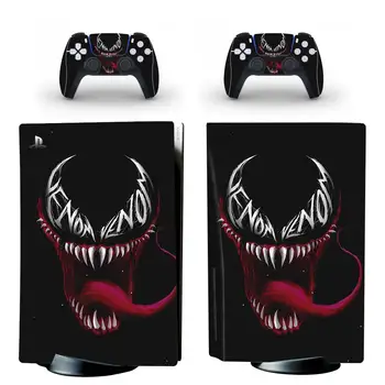 Venom PS5 Disc Edition Hud Decal Sticker Cover til PlayStation 5 Konsol & Controller PS5 Disk Skin Sticker Vinyl