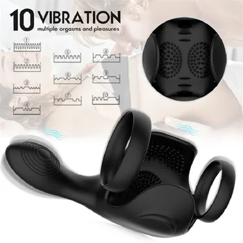 Vibrator Mandlige Cock Ring Forsinkelse Sædafgang Træner Elektriske Adult Sex Toy Mænd Erektion, Prostata Massage, Masturbation Penis Ring