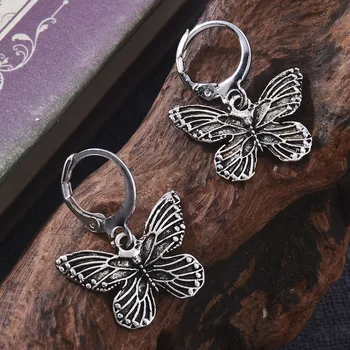 Vintage Butterfly Dråbe Øreringe Foråret Serie Personlighed Bohemia Stil Asymmetrisk Øreringe Smykker for Kvinden Piger Part