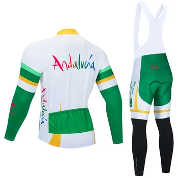 Vinteren Andalusien Cycling Team Jersey 20D Cykel Bukser Ropa Ciclismo Fleece Maillot Cykel Jakke, Bære Uniform