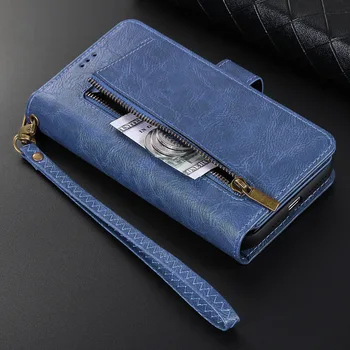 Visitkort Wallet taske Til IPhone 12 Pro Max Mini-11 Xr-X Xs 8 7 Plus 6 6s SE2020 Fleksibel Magnetisk Læder Rem Dæksel