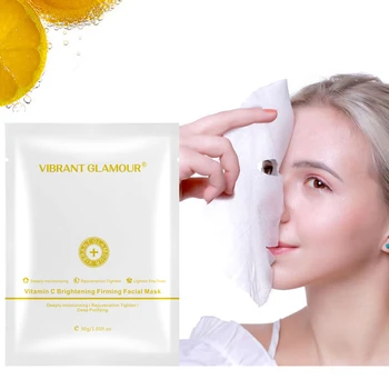 Vitamin C Facial Mouriturizing Maske Dybt Nærende Forbedre Tør Hud Til At Reducere Pletter Selv Huden Tone Ansigtspleje Silke Facial Patches