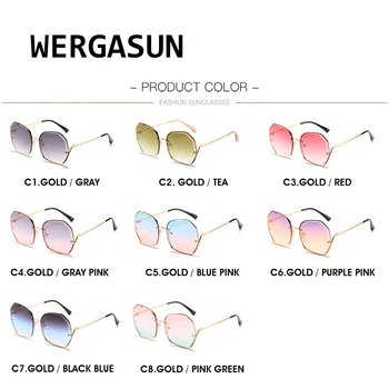 WERGASUN 2020 Nye Brand Designer solbriller Mode Solbriller kvinder For Kvinder Luksus Nuancer, Lunettes Femme UV400