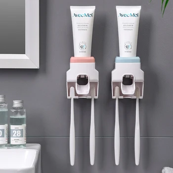 WIKHOSTAR vægbeslag Automatisk Tandpasta Dispenser Tandpasta Squeezer Badeværelse Tilbehør Kreative Dovne Tandpasta Dispenser