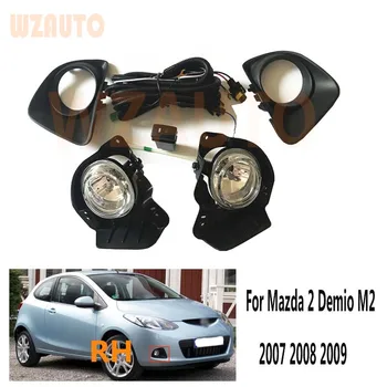 WZAUTO Komplet Sæt Tåge Lys Plet Kørsel Lampe KIT Til Mazda 2 Demio M2 2006 2007 2008 2009 2010 2011 Version 3 Dørs