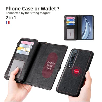 Wallet Læder Telefon Tilfældet For XiaoMi 10 10Pro 5G RedMi 8 9 Note8 Note9 Note8Pro Note9Pro Note10 Note10Pro