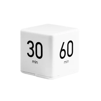 White Cube Køkken Timer Mirakel Cube Timer, 5, 15, 30 og 60 Minutter for Time Management Børn Timer Træning Timer