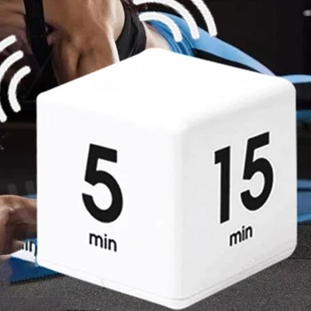 White Cube Køkken Timer Mirakel Cube Timer, 5, 15, 30 og 60 Minutter for Time Management Børn Timer Træning Timer